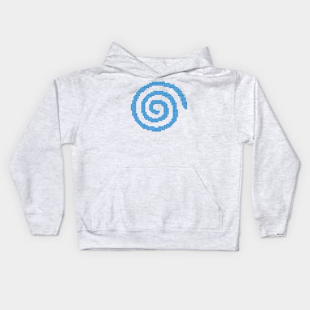 Dreamcast Pixel Cubes - blue Kids Hoodie by CCDesign